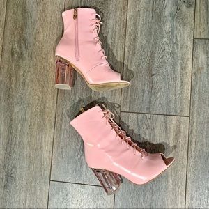 Cape Robbin Peep Toe Ankle Boots